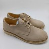 Zapato Oxford en afelpado beige