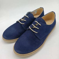 Zapato Oxford afelpado azul...