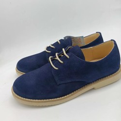 Zapato Oxford afelpado azul marino