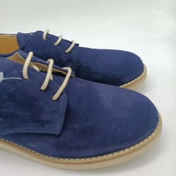 Zapato Oxford afelpado azul marino