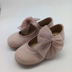 Mercedita lino rosa con lazo