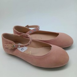 Merceditas piel ante rosa