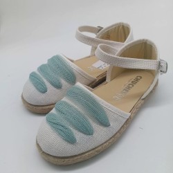 Alpargata lino blanco con...