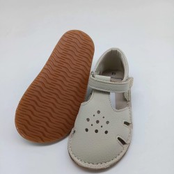 Sandalia respetuosa Piruflex en piel beige