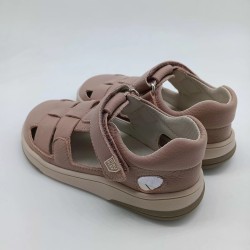 Sandalia piruflex en piel color rosa