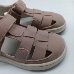 Sandalia piruflex en piel color rosa