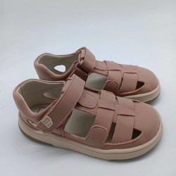 Sandalia piruflex en piel color rosa