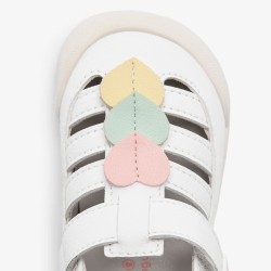 Sandalia blanca barefoot corazones