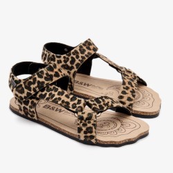 Sandalia Barefoot Goflex leopardo