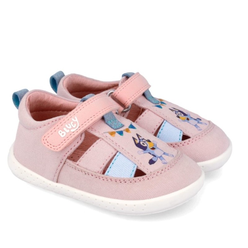 Sandalias lona Barefoot Bluey en rosa