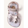 Sandalia Barefoot piel oro con mariposa