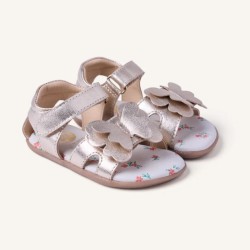 Sandalia Barefoot piel oro...
