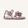 Sandalia Barefoot piel oro con mariposa