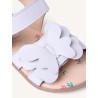 Sandalia Barefoot piel blanca con mariposa