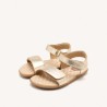 Sandalia Barefoot piel oro