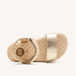 Sandalia Barefoot piel oro