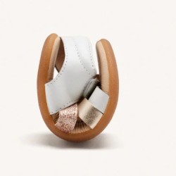 Sandalia Barefoot piel brillos