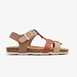 Sandalia Bio tiras multi marrón