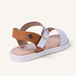 Sandalia piel combinada