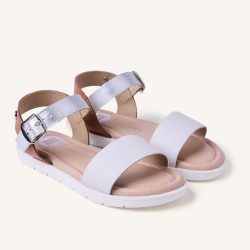 Sandalia piel combinada