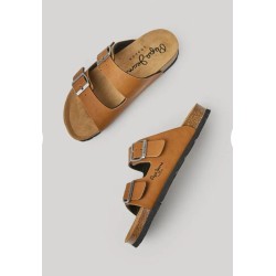 Sandalia Bio Pepe Jeans en color cuero