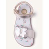 Sandalia Barefoot piel oro con mariposa