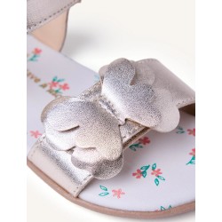 Sandalia Barefoot piel oro con mariposa