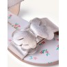Sandalia Barefoot piel oro con mariposa