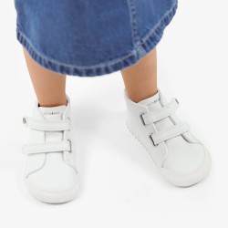 Zapatilla alta Barefoot en blanco