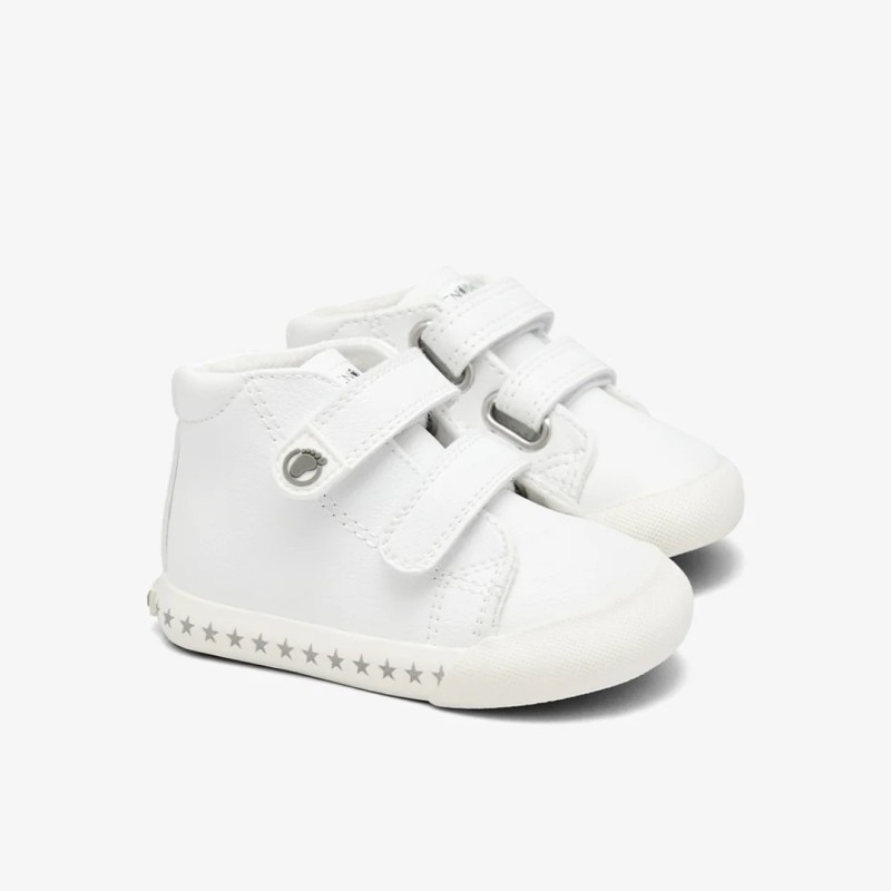 Zapatilla alta Barefoot en blanco