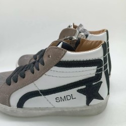 Zapatilla alta Silver en blanco combinada