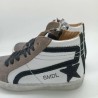 Zapatilla alta Silver en blanco combinada
