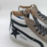 Zapatilla alta Silver en blanco combinada