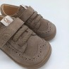 Zapato EliSoft picado en velour café