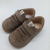 Zapato EliSoft picado en velour café