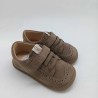 Zapato EliSoft picado en velour café