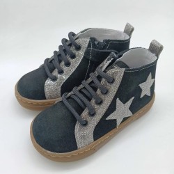 Botin piel negro con...