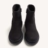 Bota piel negra cremallera