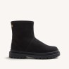 Bota piel negra cremallera