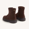 Bota piel marrón con cremallera