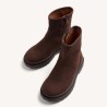 Bota piel marrón con cremallera