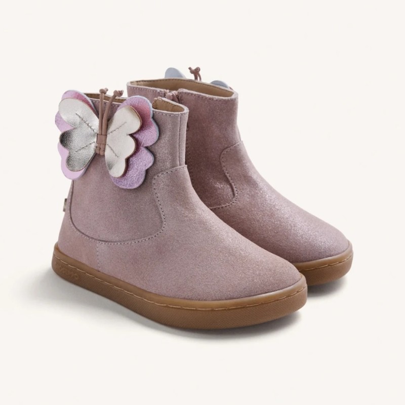 Botin Barefoot piel maquillaje con mariposa