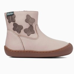 Botín Barefoot en piel rosa nude mariposas