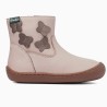 Botín Barefoot en piel rosa nude mariposas