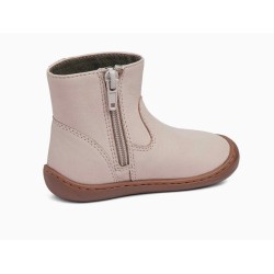 Botín Barefoot en piel rosa nude mariposas