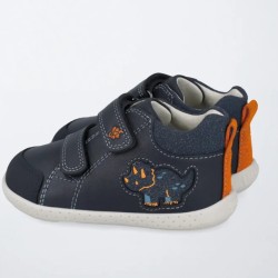Botin Barefoot piel azul marino