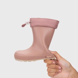 Bota de agua Yogi cuello rosa