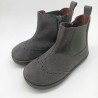 Botin Chelsea piel color gris