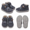 Botin Barefoot elasticos en serraje gris