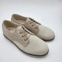 Zapato blucher en color lino natural